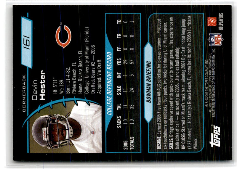 2006 Bowman Devin Hester