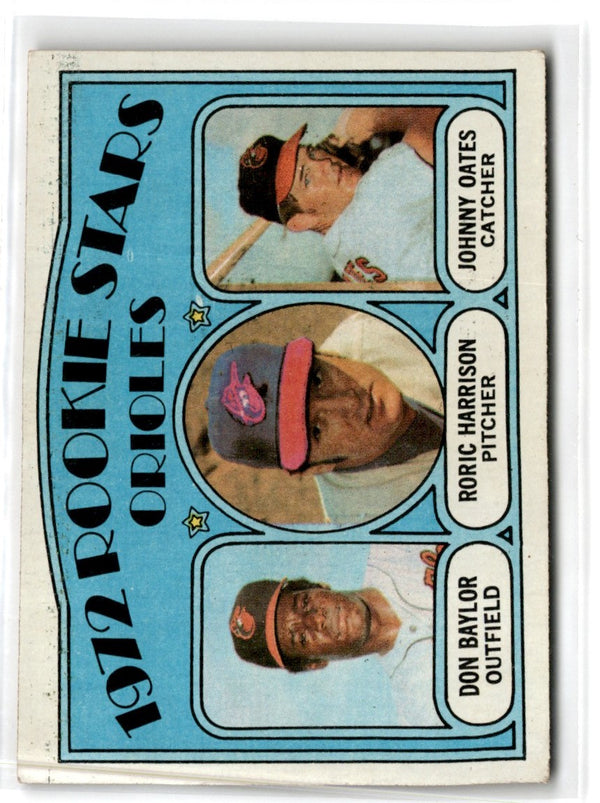 2021 Topps Heritage 50th Anniversary Buybacks Orioles 1972 Rookie Stars (Don Baylor/Roric Harrison/Johnny Oates) #474