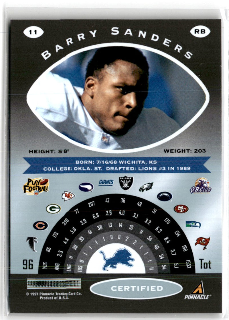 1997 Pinnacle Barry Sanders