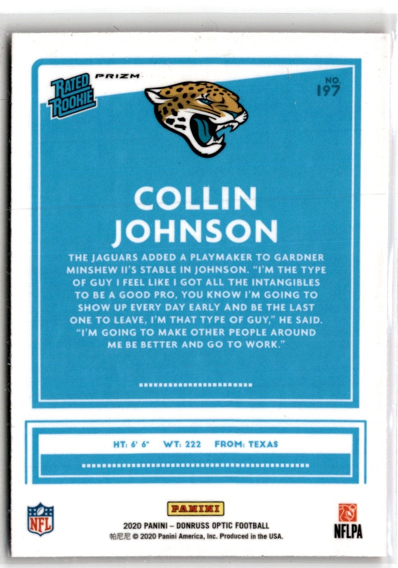 2020 Donruss Optic Pink Collin Johnson