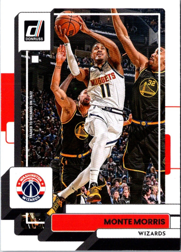 2022 Donruss Holo Laser Red/Gold Monte Morris #199