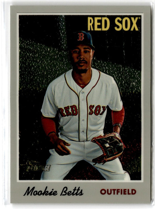 2019 Topps Heritage Chrome Purple Refractor Mookie Betts #THC-78