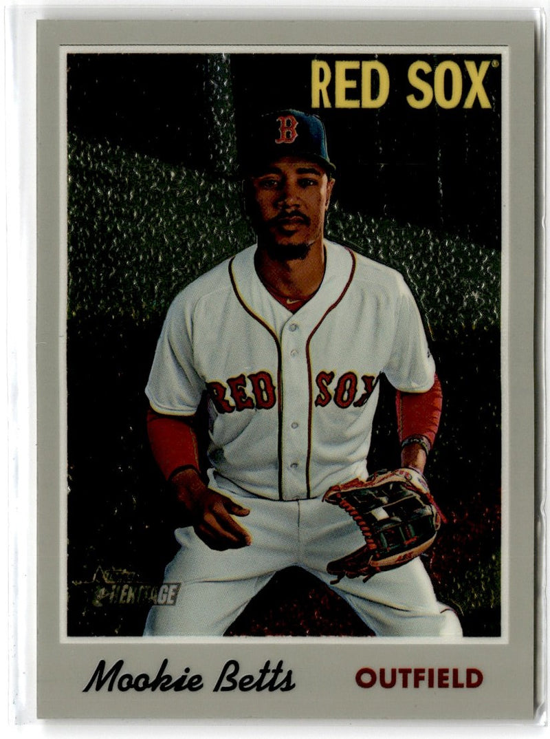 2019 Topps Heritage Chrome Purple Refractor Mookie Betts