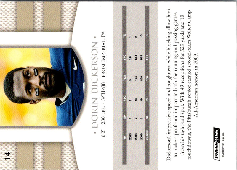2010 Press Pass PE Dorin Dickerson