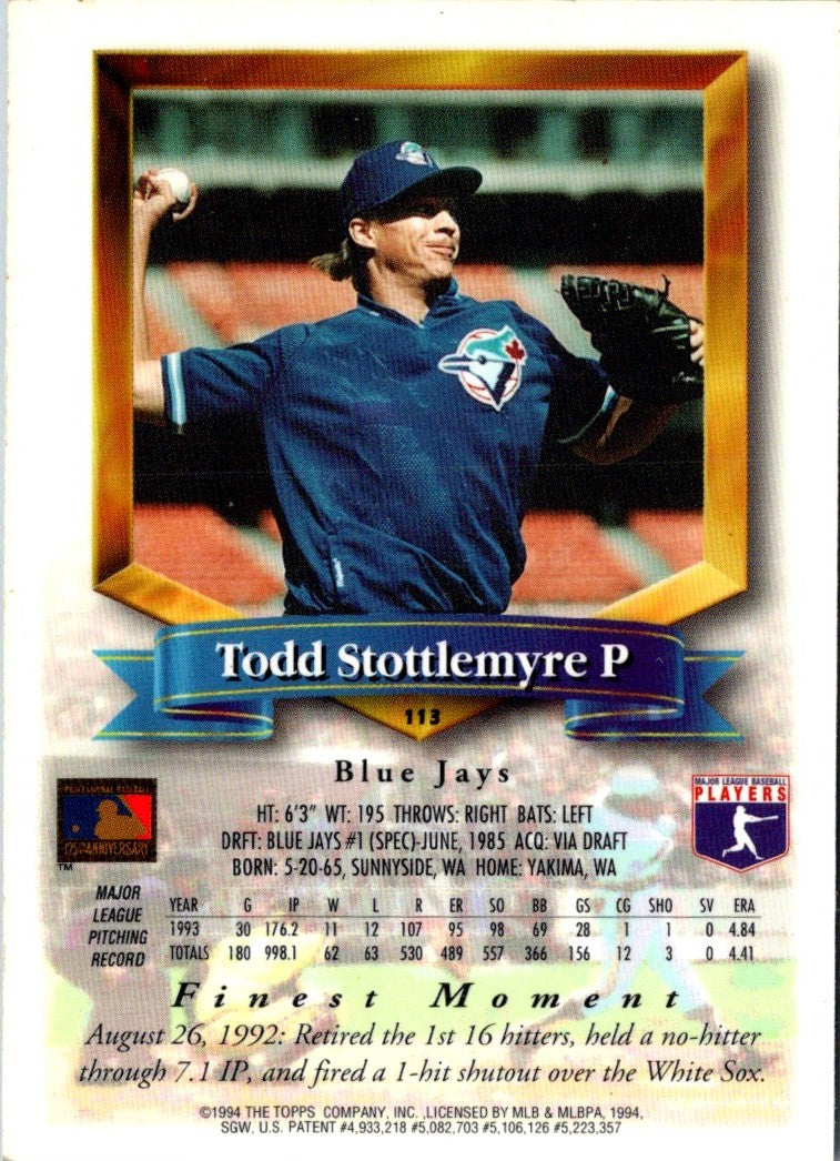1994 Finest Todd Stottlemyre