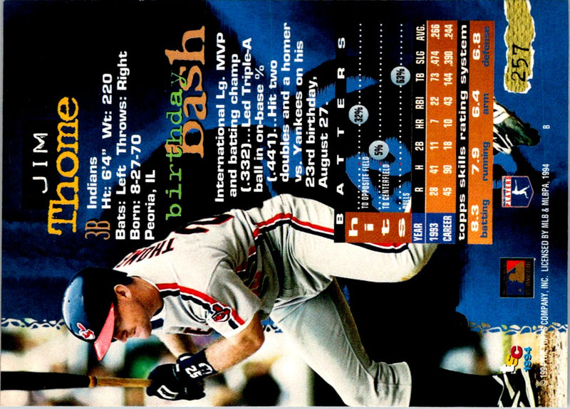 1994 Stadium Club Jim Thome