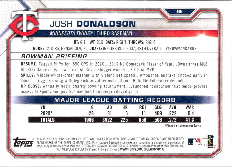 2021 Bowman Josh Donaldson