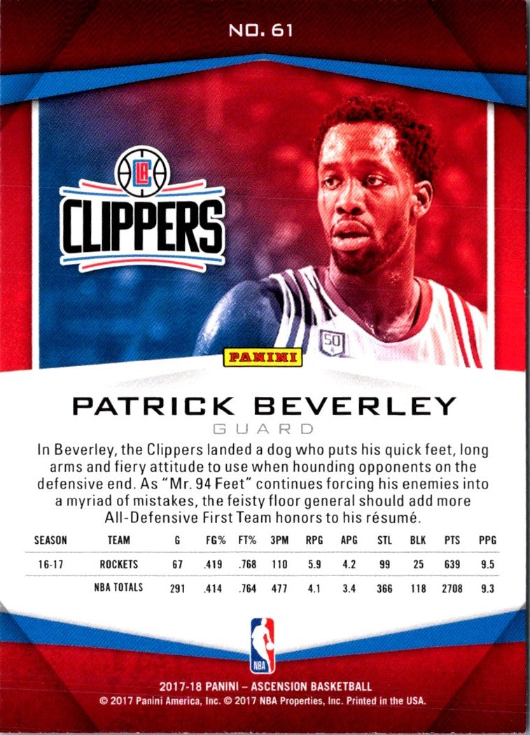 2017 Panini Ascension Patrick Beverley