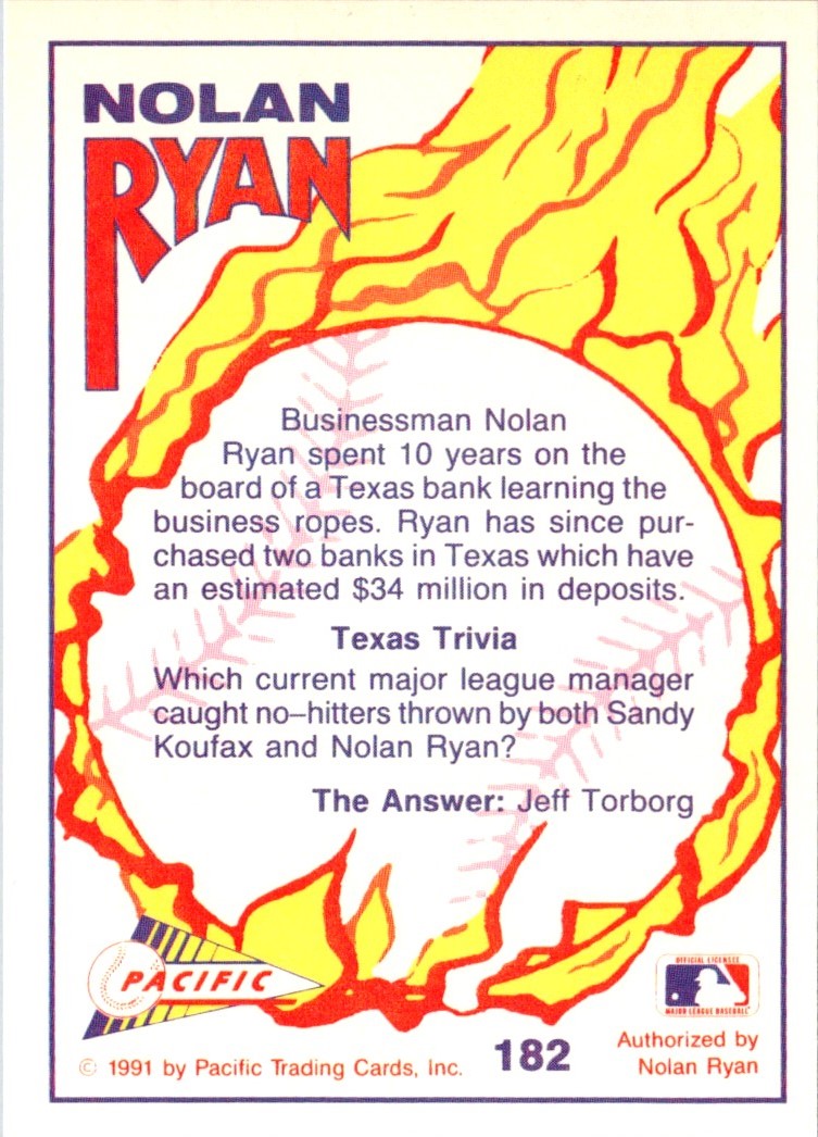 1991 Pacific Nolan Ryan Texas Express I Nolan Ryan