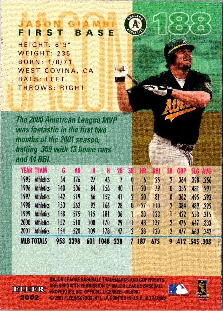 2002 Ultra Jason Giambi