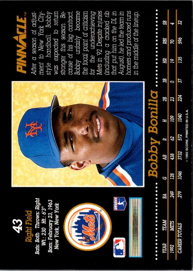 1993 Pinnacle Bobby Bonilla