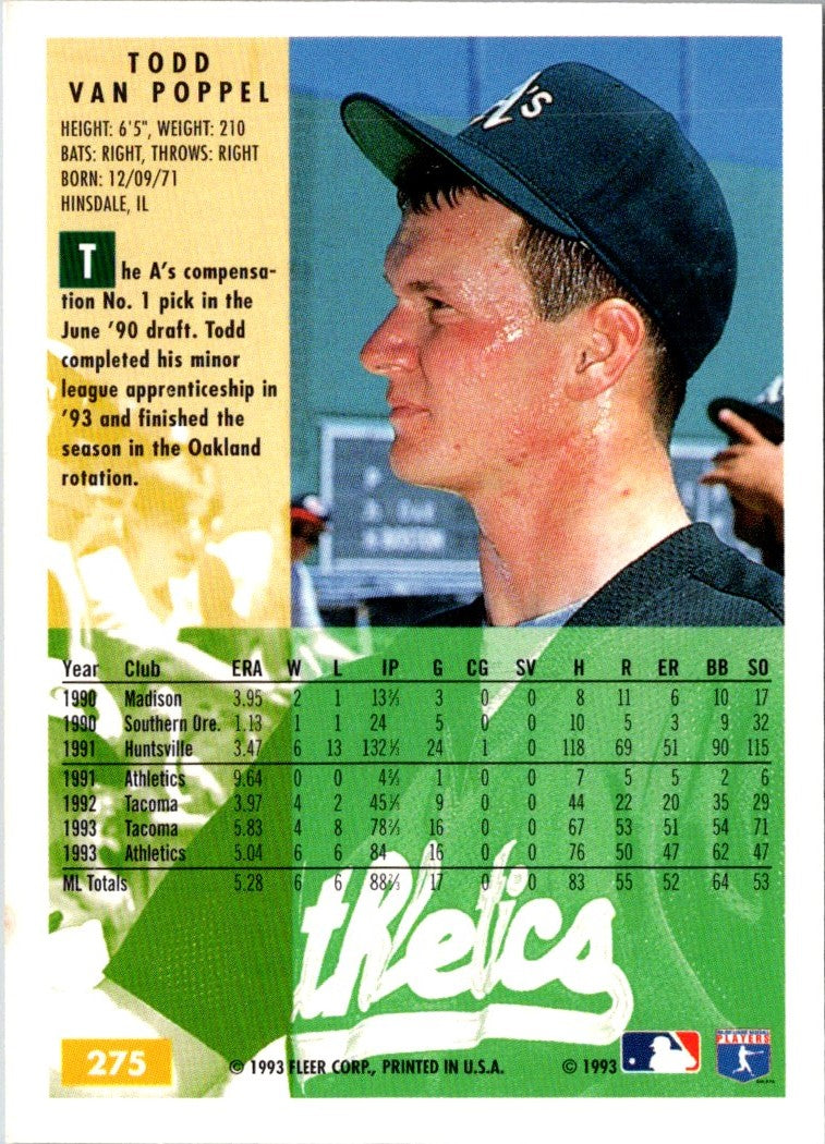 1994 Fleer Todd Van Poppel