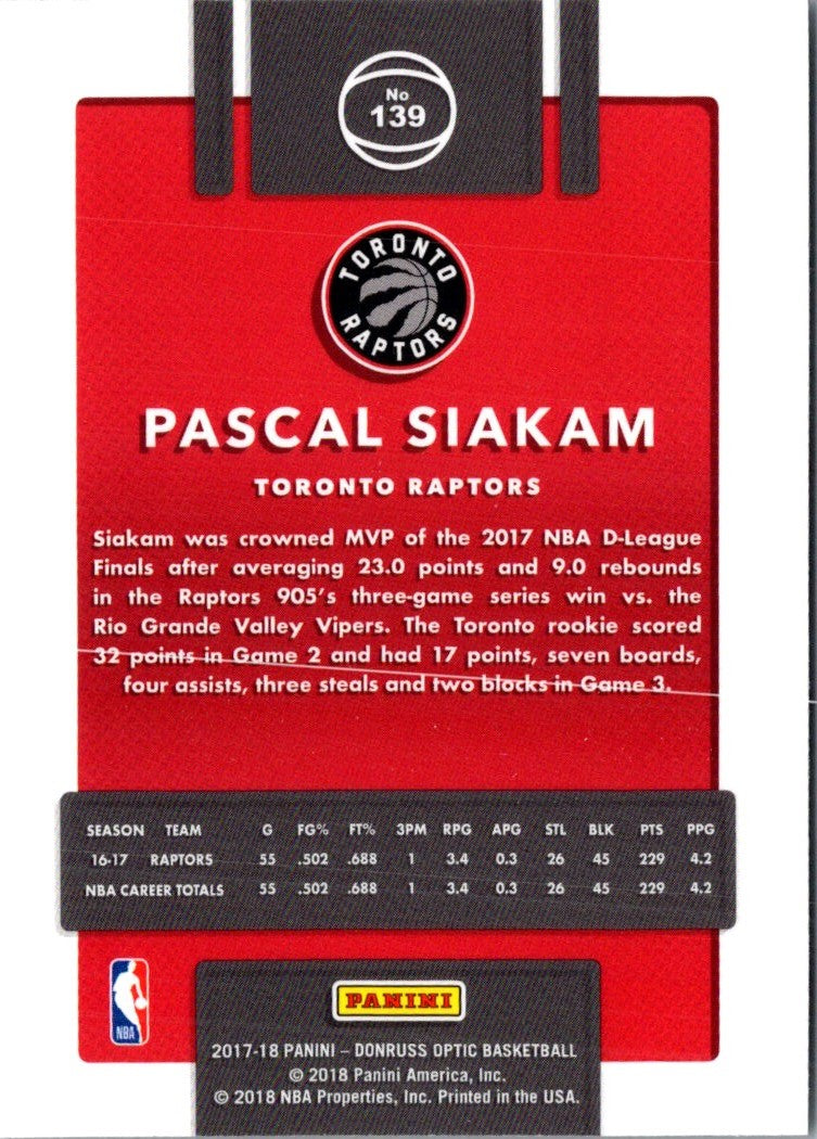 2017 Donruss Optic Pascal Siakam