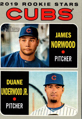 2019 Topps Heritage Duane Underwood Jr./James Norwood #121 Rookie