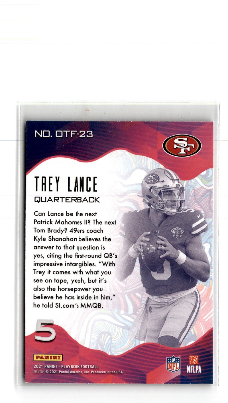 2021 Panini Playbook On the Fly Trey Lance