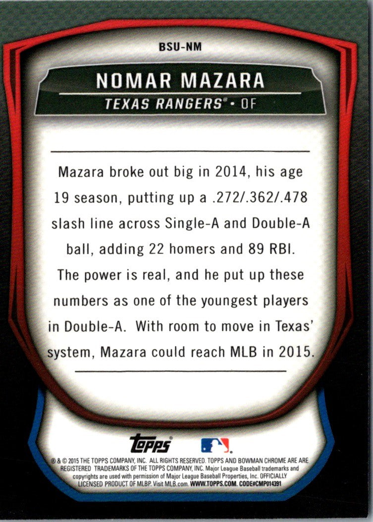 2015 Bowman Chrome Scouts Update Nomar Mazara