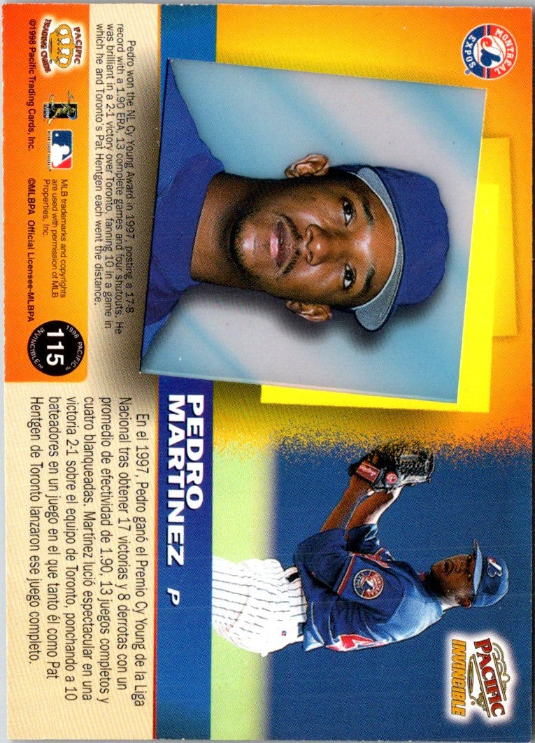 1998 Pacific Invincible Pedro Martinez