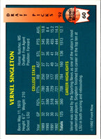 1992 Front Row Draft Picks Vernel Singleton #60