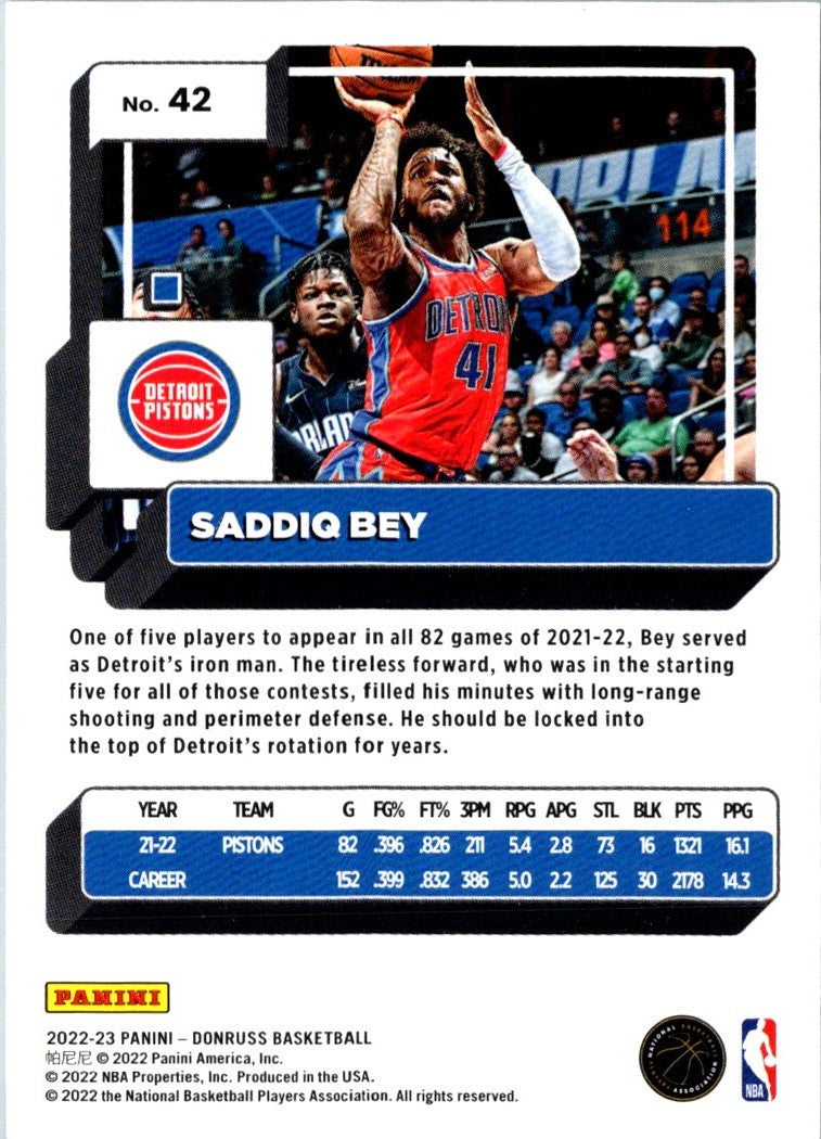 2022 Donruss Saddiq Bey