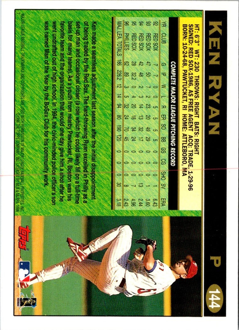 1997 Topps Ken Ryan