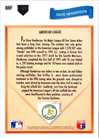 1991 Upper Deck Final Edition Dave Henderson #88F