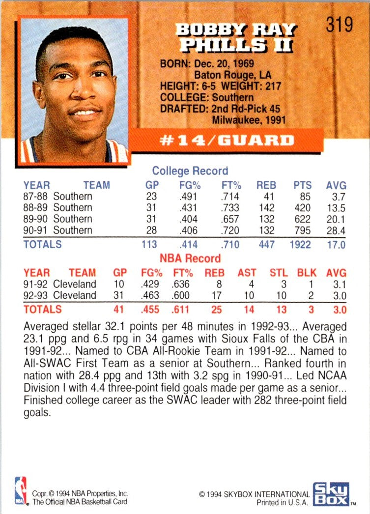 1993 Hoops Bobby Phills