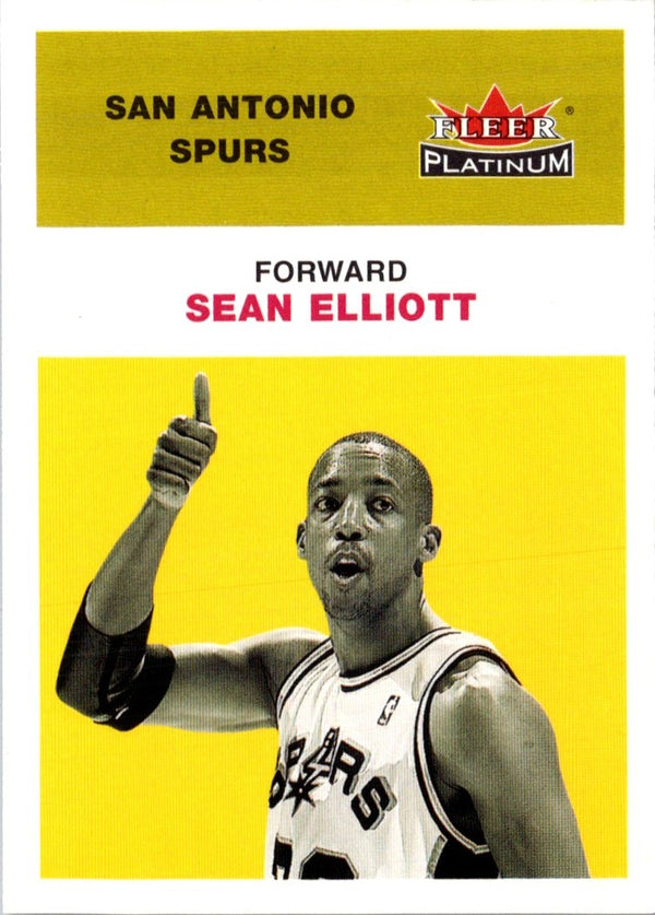 2001 Fleer Platinum Sean Elliott #109