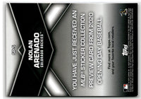 2020 Topps Opening Day 2020 Sticker Collection Preview Nolan Arenado #SP-5
