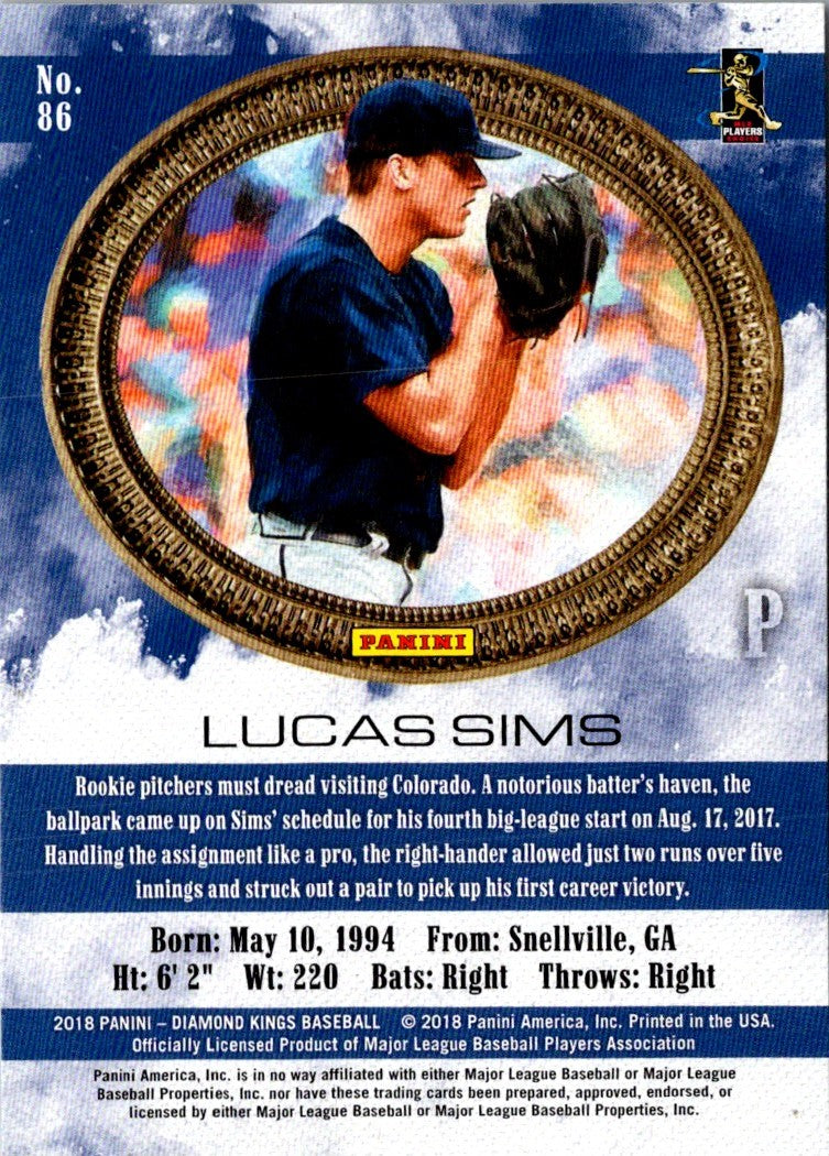 2018 Panini Diamond Kings Lucas Sims