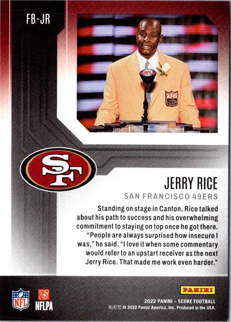 2022 Score First Ballot Jerry Rice