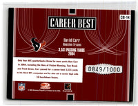 2005 Donruss Elite Career Best Red David Carr #CB-14 0849/1000