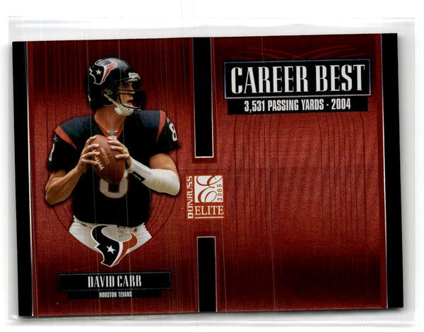 2005 Donruss Elite Career Best Red David Carr #CB-14 0849/1000