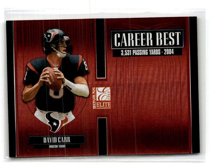 2005 Donruss Elite Career Best Red David Carr