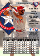 1995 Donruss Juan Gonzalez