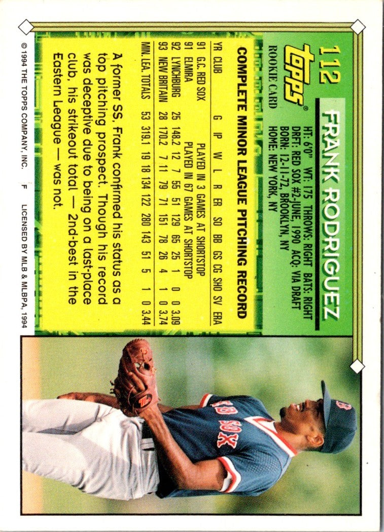 1994 Topps Frank Rodriguez