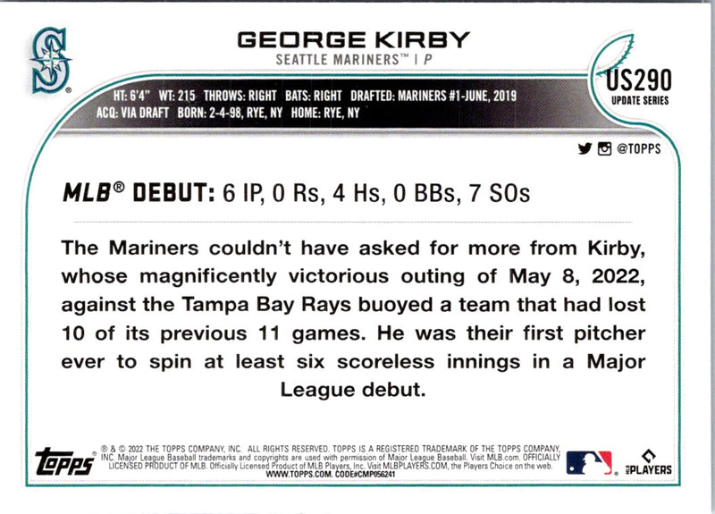 2022 Topps George Kirby