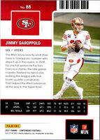 2021 Panini Contenders Red Zone Jimmy Garoppolo #88