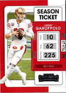 2021 Panini Contenders Red Zone Jimmy Garoppolo