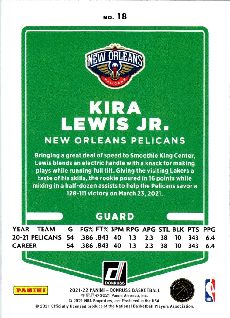 2021 Donruss Kira Lewis Jr.