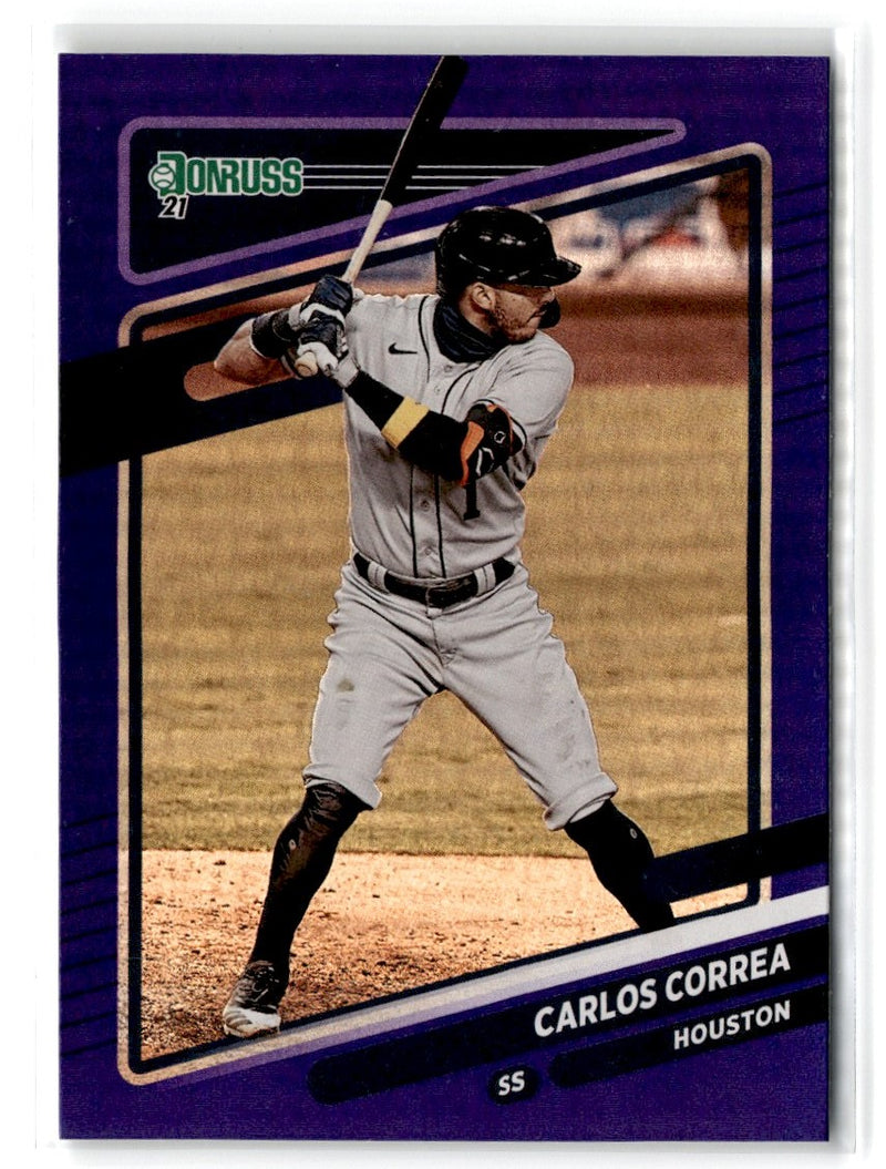 2021 Donruss Holo Blue Carlos Correa
