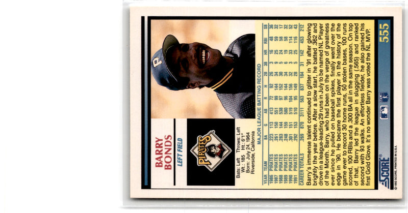 1992 Score Barry Bonds