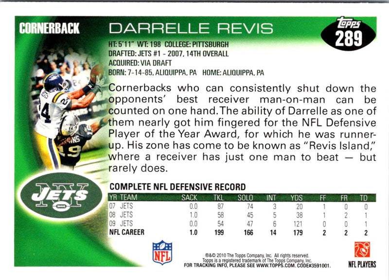 2010 Topps Darrelle Revis