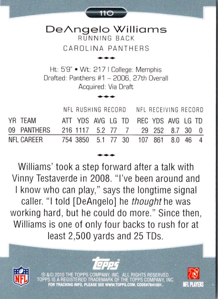 2010 Topps Platinum DeAngelo Williams