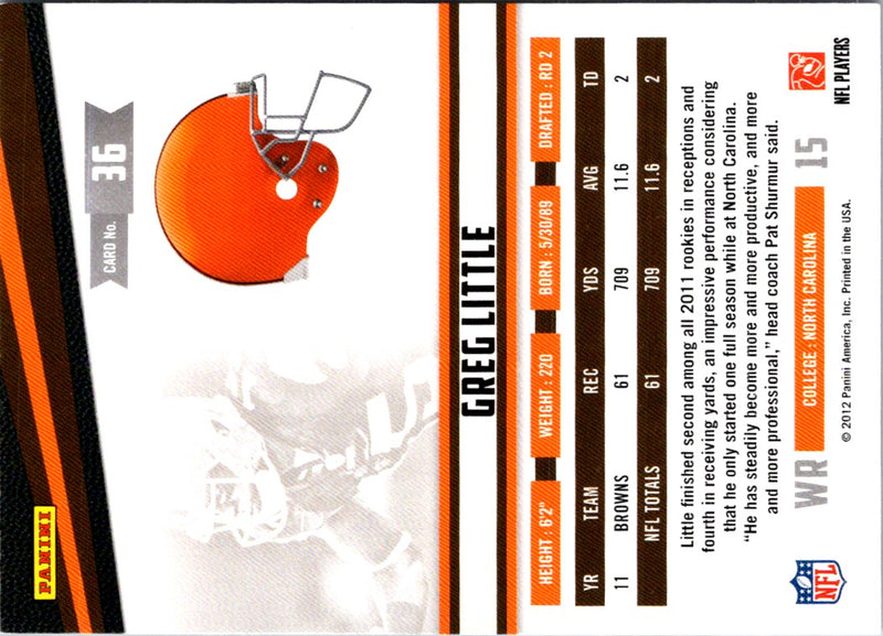 2012 Panini Crown Royale Greg Little