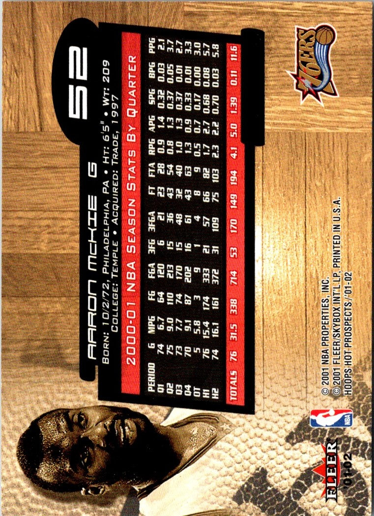 2001 Hoops Hot Prospects Aaron McKie