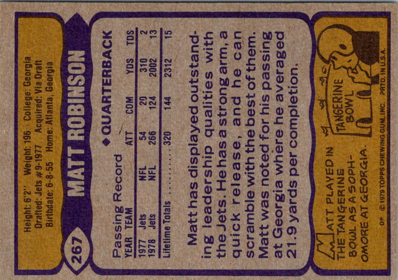 1979 Topps Matt Robinson