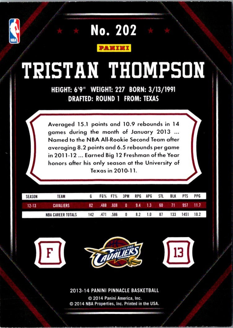 2013 Pinnacle Artist Proof Tristan Thompson