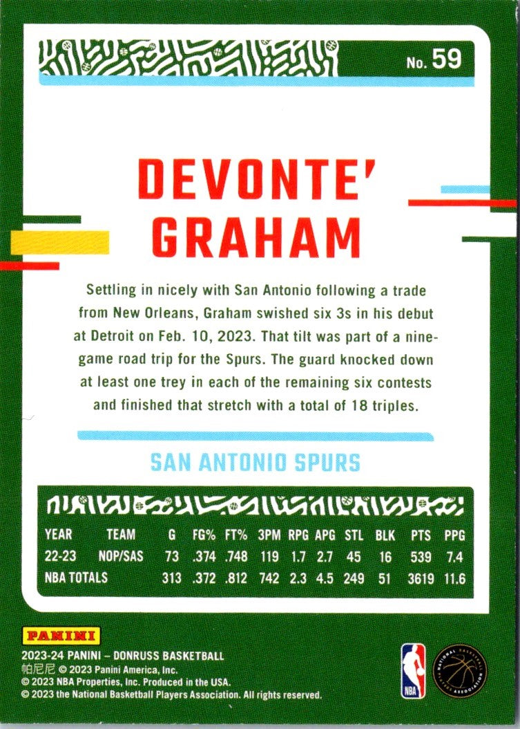 2023 Donruss Devonte' Graham