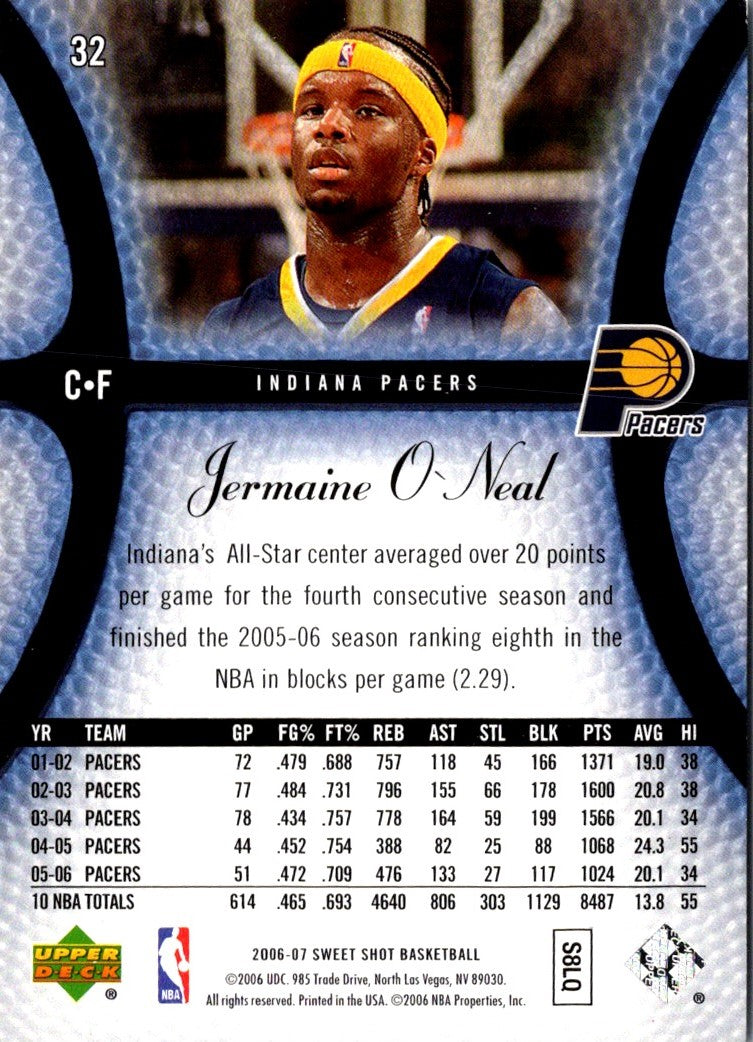 2006 Upper Deck Jermaine O'Neal