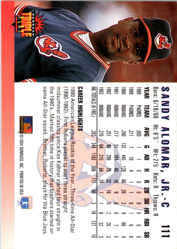 1994 Triple Play Sandy Alomar Jr.